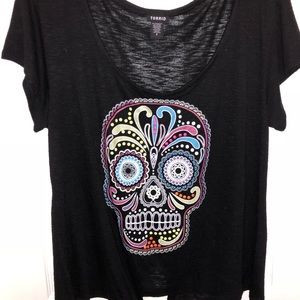 Torrid Sugar Skull Top Size 2